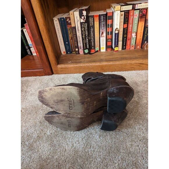 Durango crush distressed leather women's slouch cowboy boot sz 7 euc - Picture 5 of 8